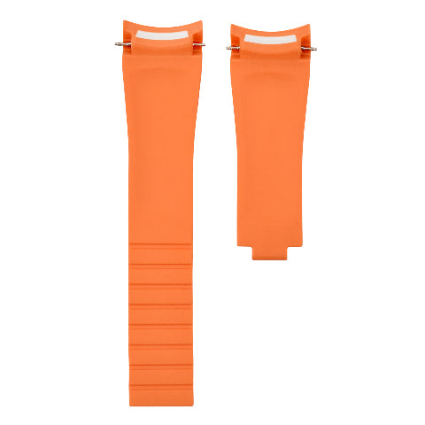 20MM RUBBER WATCH STRAP OYSTERFLEX FOR ROLEX DAYTONA, SUBMARINER, GMT CURVED END
