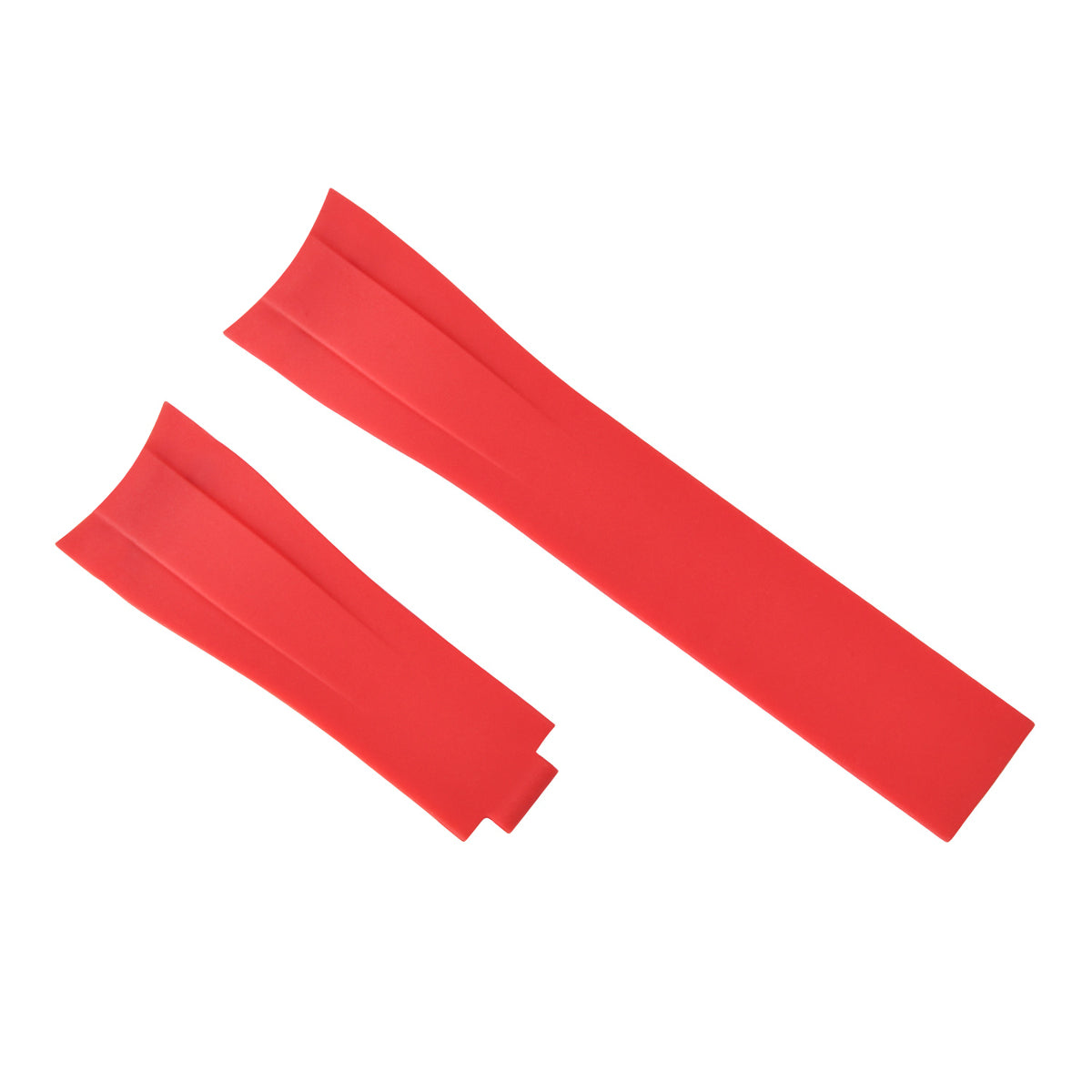 20MM RUBBER STRAP OYSTERFLEX FOR ROLEX DAYTONA, SUBMARINER, GMT CURVED END RED