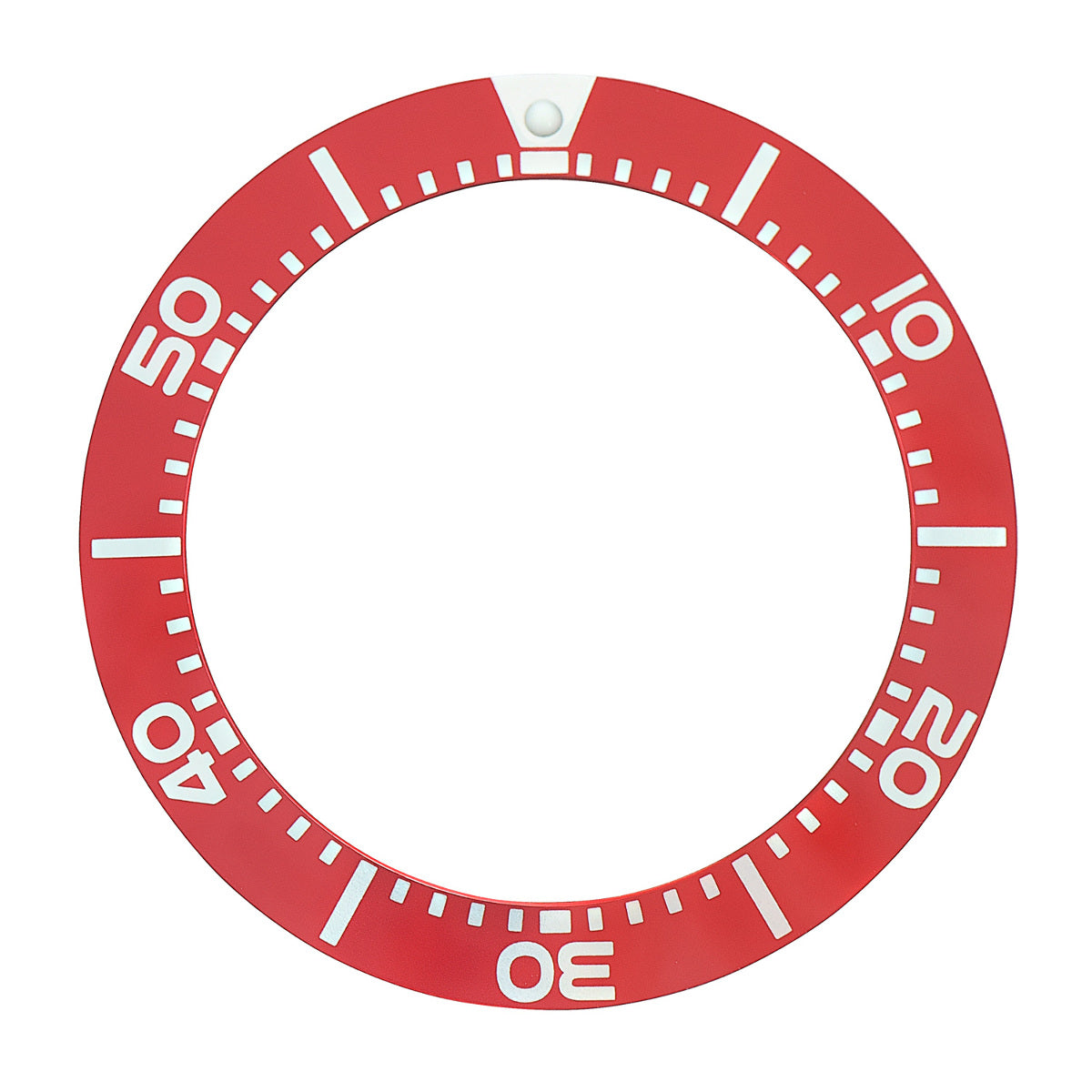 REPLACEMENT ALUMINUM BEZEL INSERT RED FOR WATCH 38.40MM X 28.90MM
