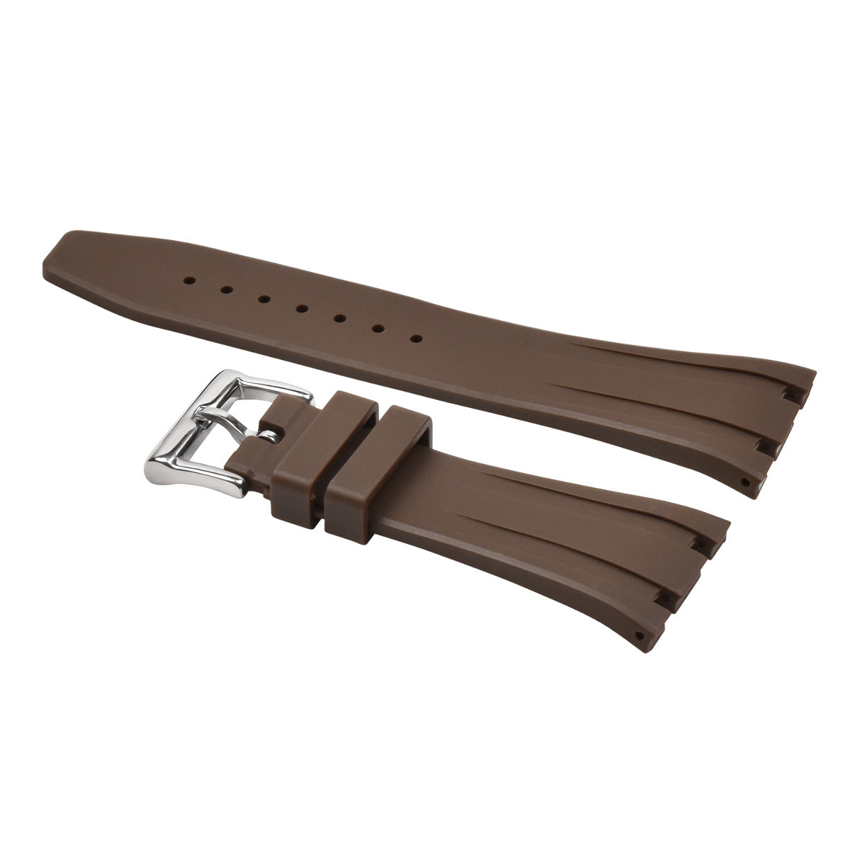 27MM AP RUBBER BAND STRAP FOR AUDEMARS PIGUET 15400 ROYAL OAK OFFSHORE BROWN
