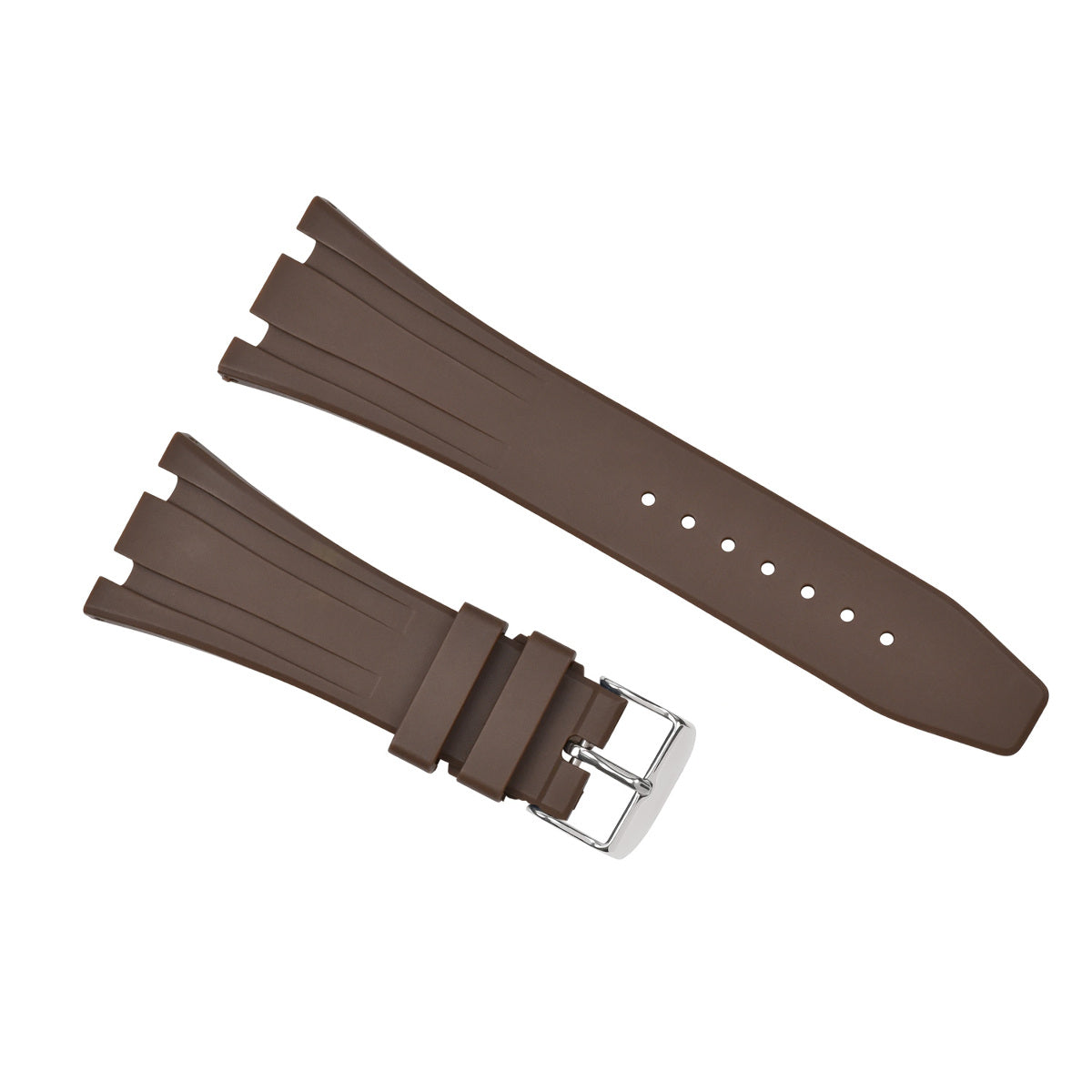 27MM AP RUBBER BAND STRAP FOR AUDEMARS PIGUET 15400 ROYAL OAK OFFSHORE BROWN