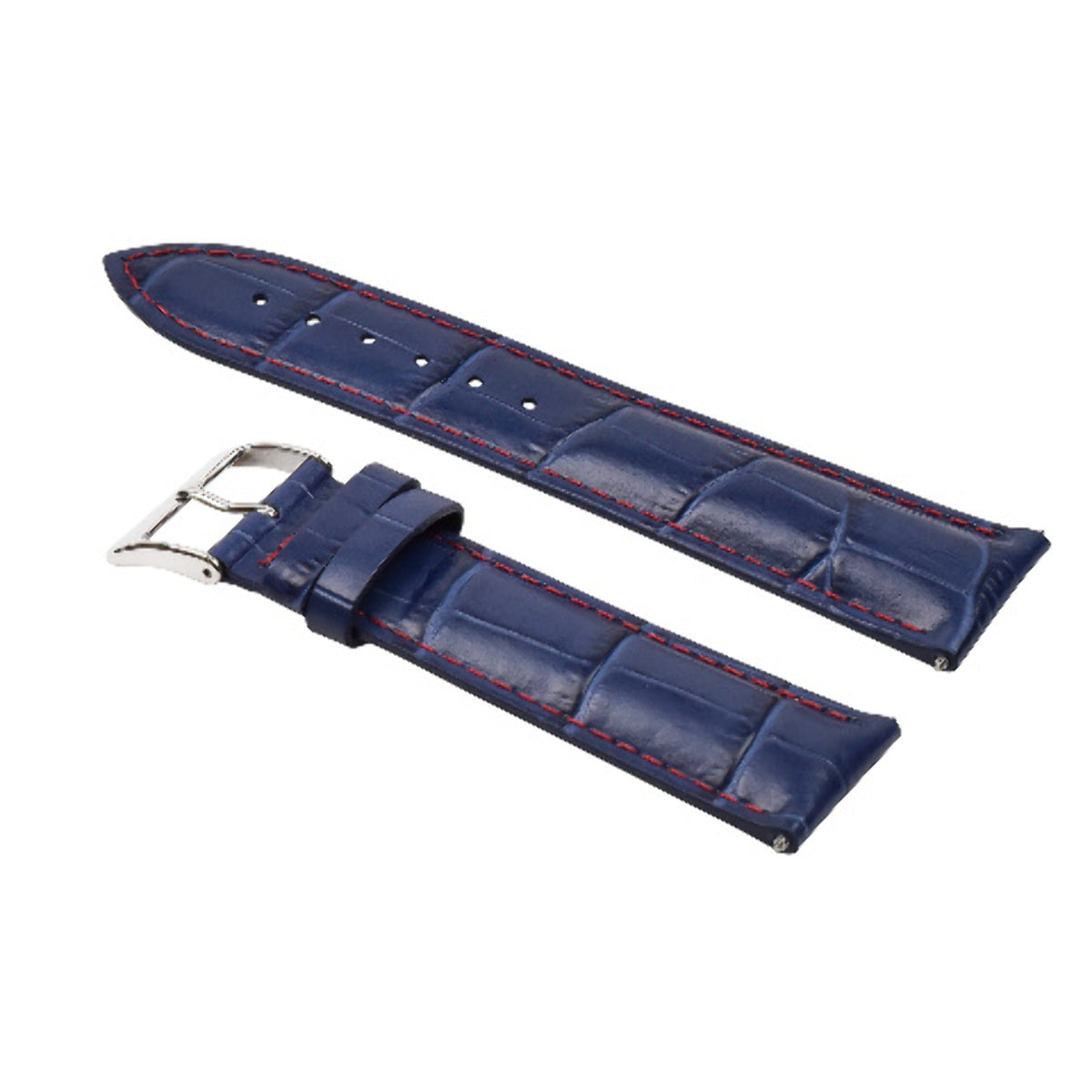 23MM LEATHER WATCH BAND STRAP FOR CITIZEN ECO DRIVE PROMASTER BLUE RED STITCH