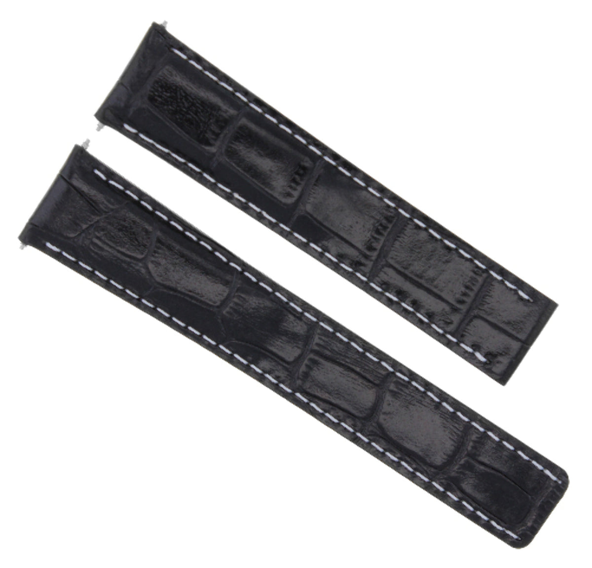 19MM LEATHER WATCH STRAP BAND FOR CARTIER TANK FRANCAISE 19/16 BLACK W/S