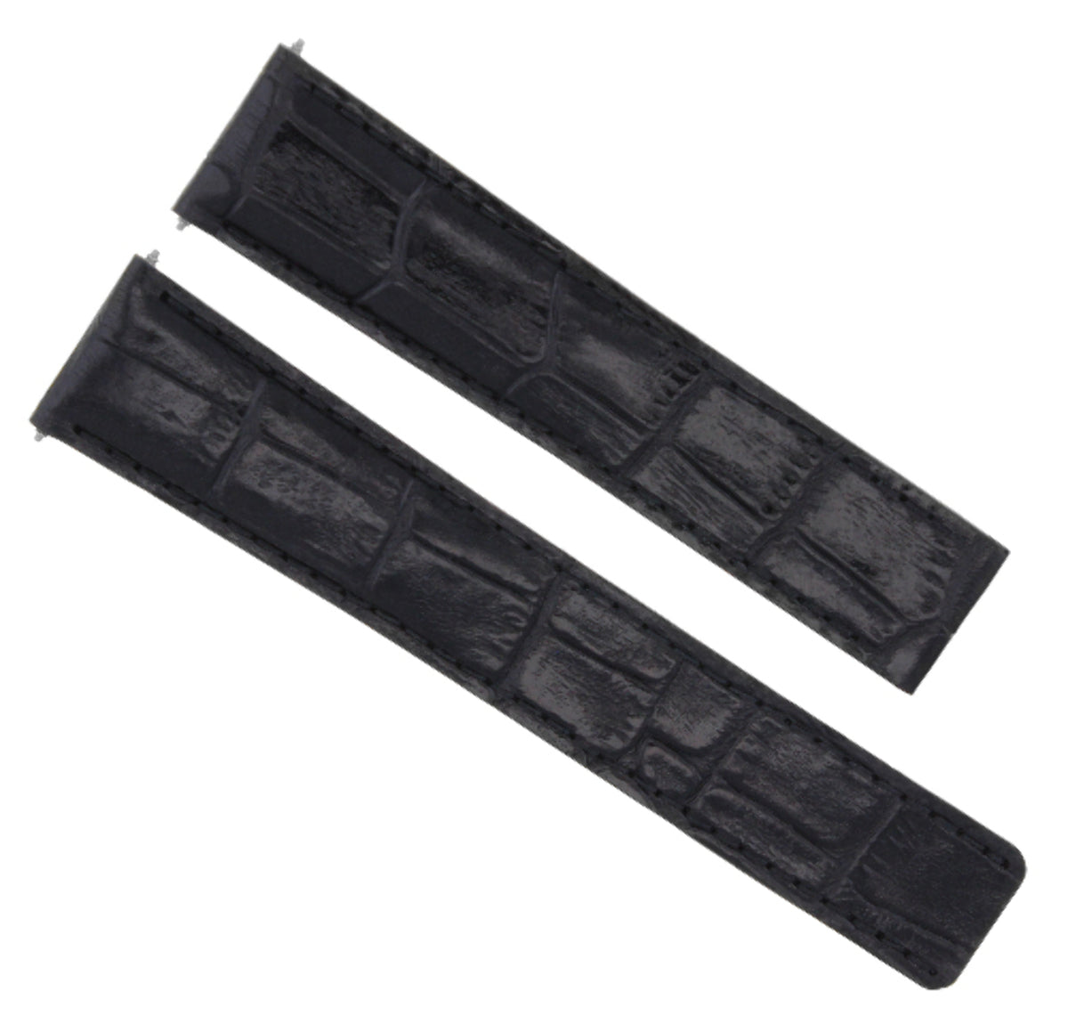 19/16MM LEATHER WATCH STRAP BAND FOR CARTIER TANK 2413, SANTOS 4074, WGSA0012 BK