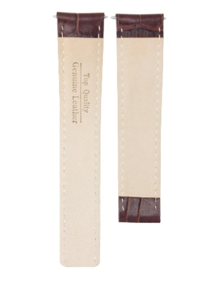 19/16MM LEATHER WATCH STRAP BAND FOR CARTIER TANK SANTOS 4074, WGSA0012 BROWN
