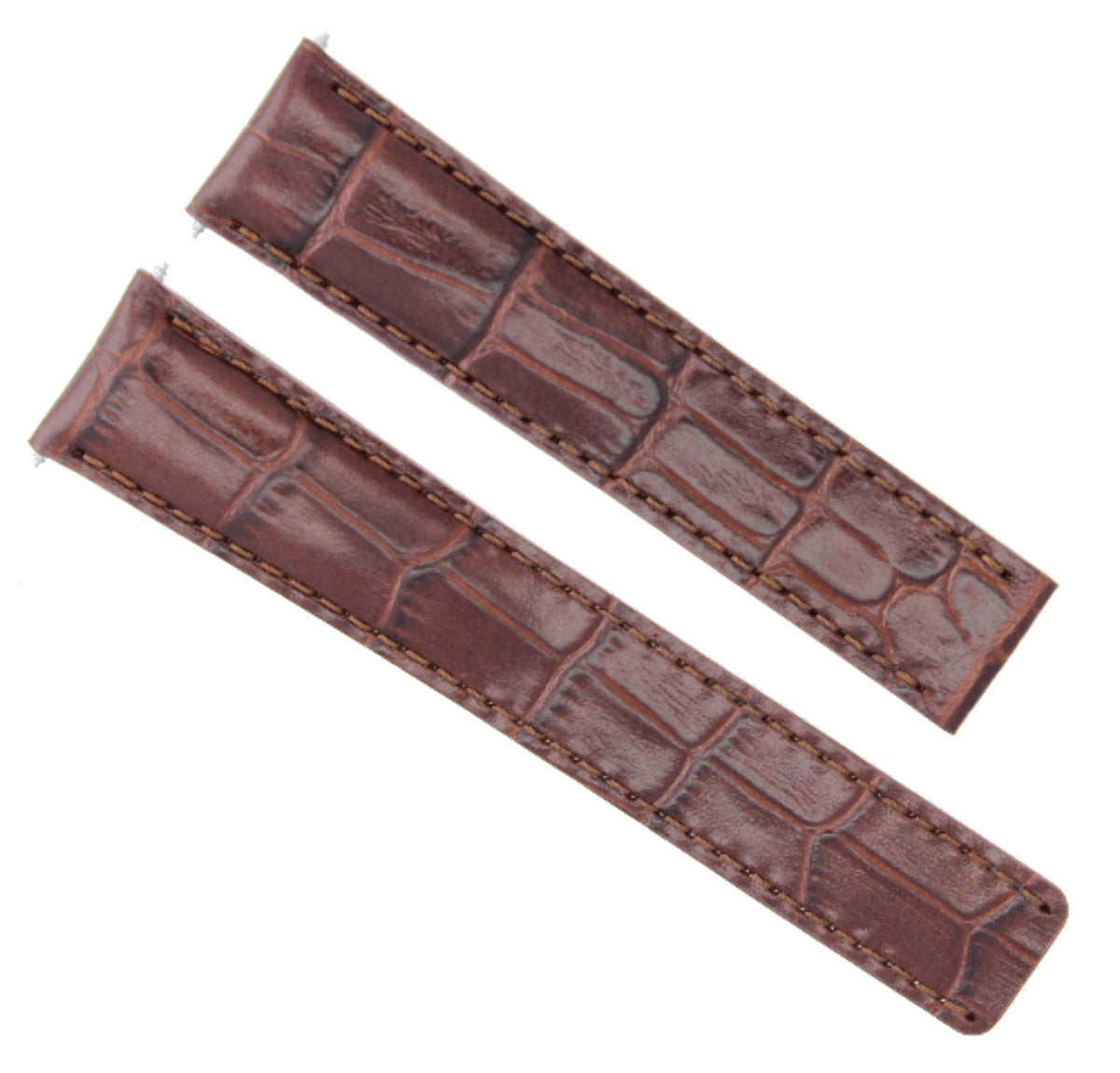 19/16MM LEATHER WATCH STRAP BAND FOR CARTIER TANK SANTOS 4074, WGSA0012 BROWN