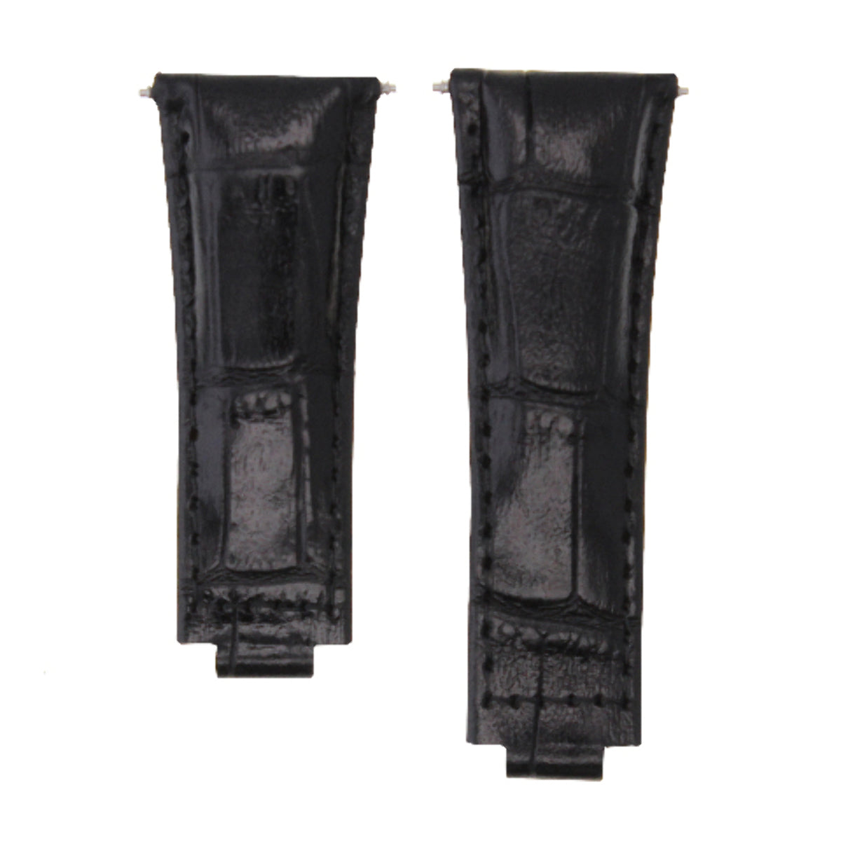 LEATHER WATCH BAND STRAP FOR ROLEX DAYTONA 16518 16520 116518 116519 BLACK LONG