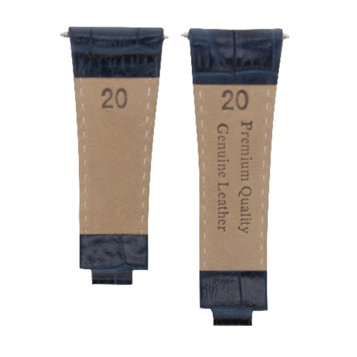 LEATHER WATCH BAND STRAP FOR ROLEX DAYTONA 16518 16520 116518 116519 BLUE LONG