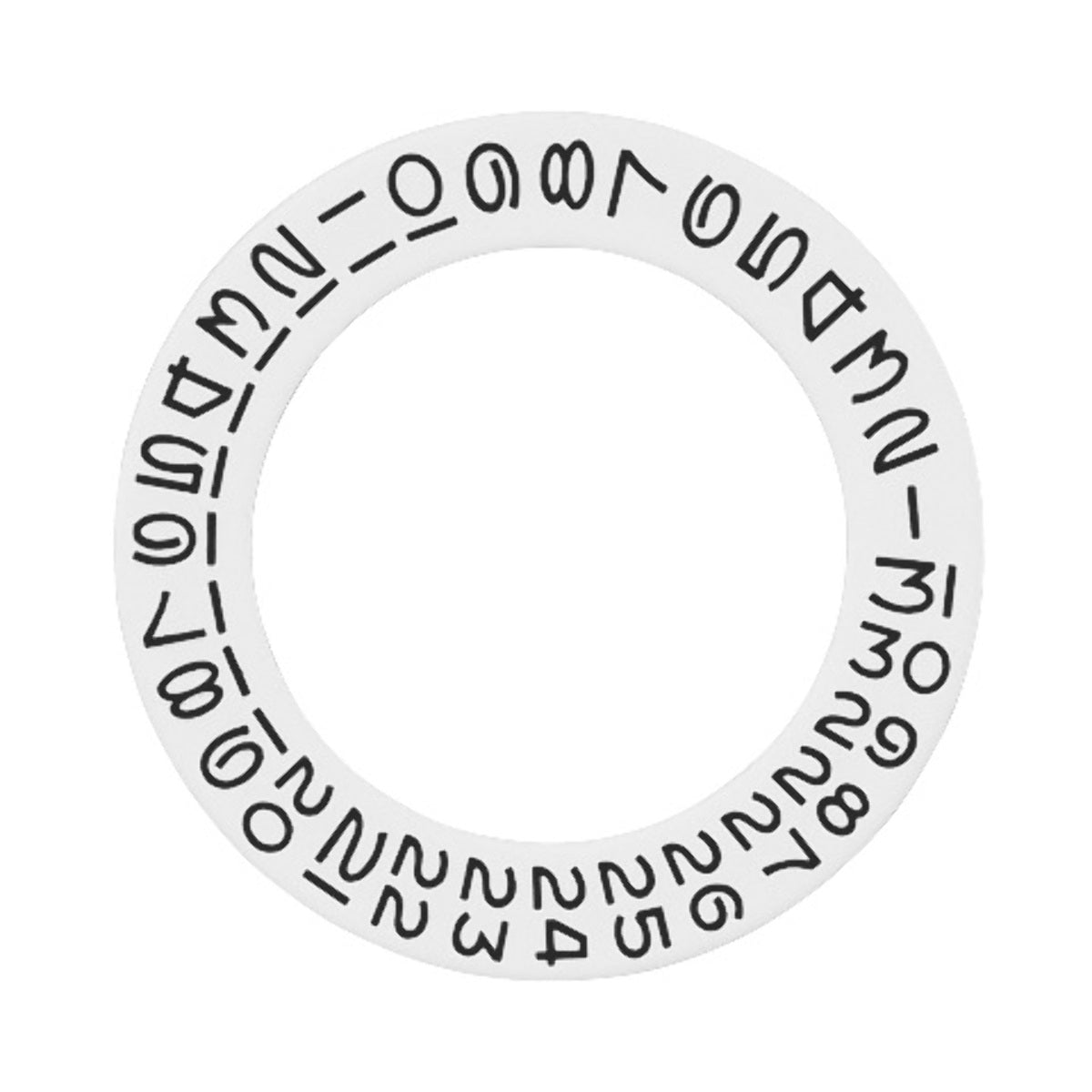 WHITE DATE DISC OVERLAY OPEN 6 -9 FOR ROLEX 3135 DATEJUST DAYDATE SUBMARINER GMT