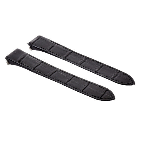 20MM LEATHER WATCH STRAP BAND FOR CARTIER ROADSTER 2618 2619 QUICK RELEASE BLACK