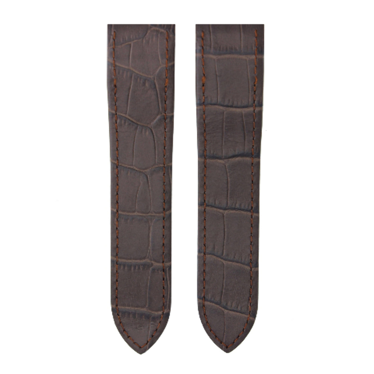 LEATHER WATCH BAND STRAP FOR CARTIER SANTOS 100XL WATCH 2655 2656 2740 DK. BROWN