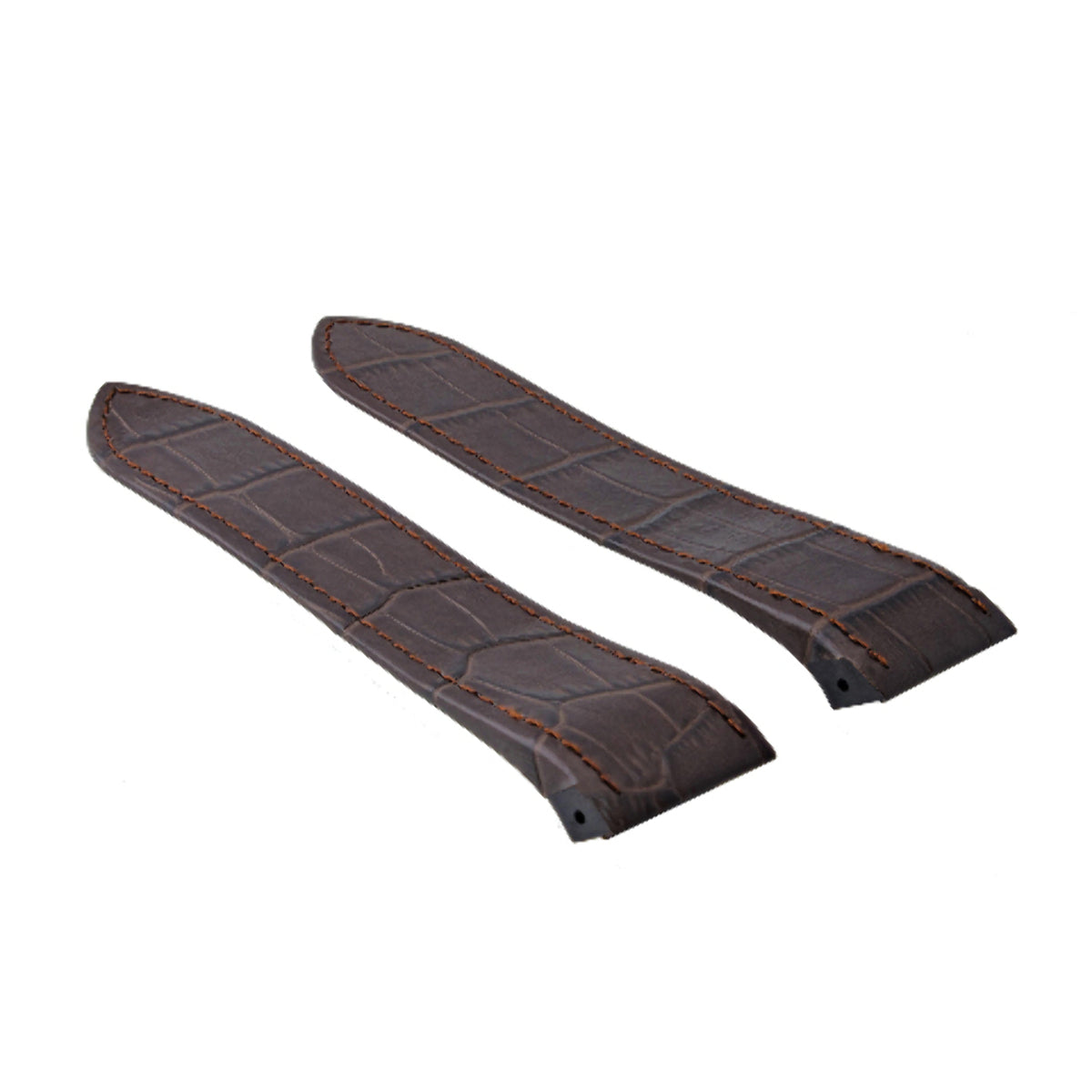LEATHER WATCH BAND STRAP FOR CARTIER SANTOS 100XL WATCH 2655 2656 2740 DK. BROWN