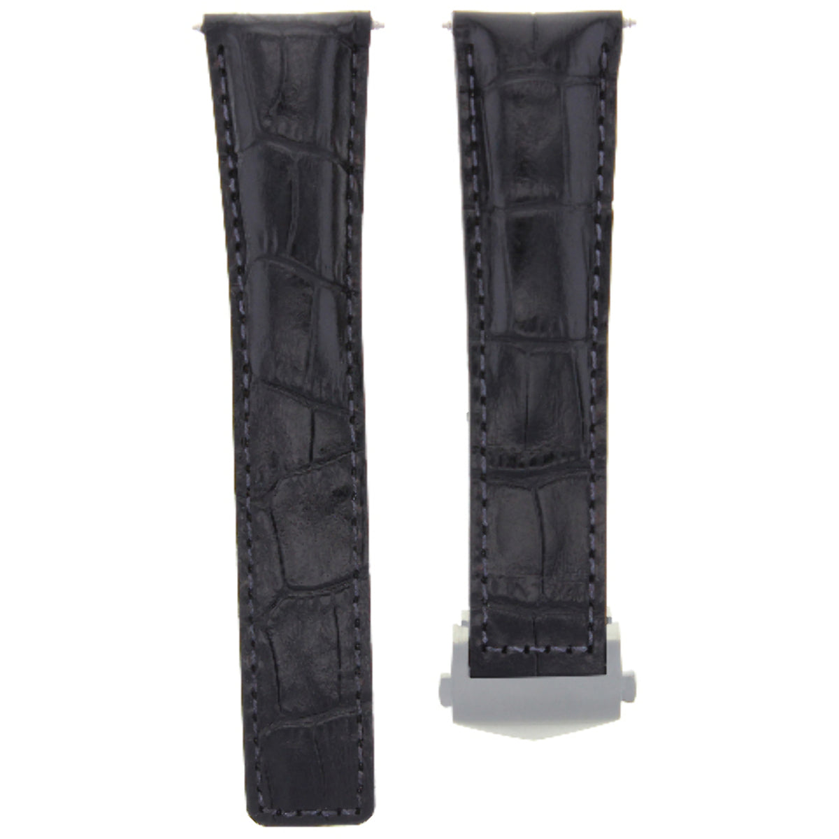 22MM LEATHER WATCH STRAP BAND FOR CIITZEN ECO DRIVE PROMASTER + CLASP BLACK TOP