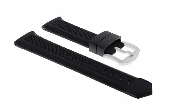 22MM RUBBER WATCH STRAP BAND FOR BREITLING NAVITIMER SPRING BAR REMOVER BLACK