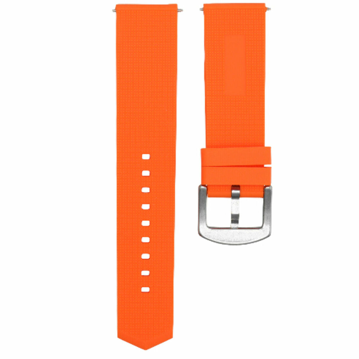 22MM Rubber Watch Band Strap for Tag Heuer F-1 Calibre Spring Bar Remover Orange, front view