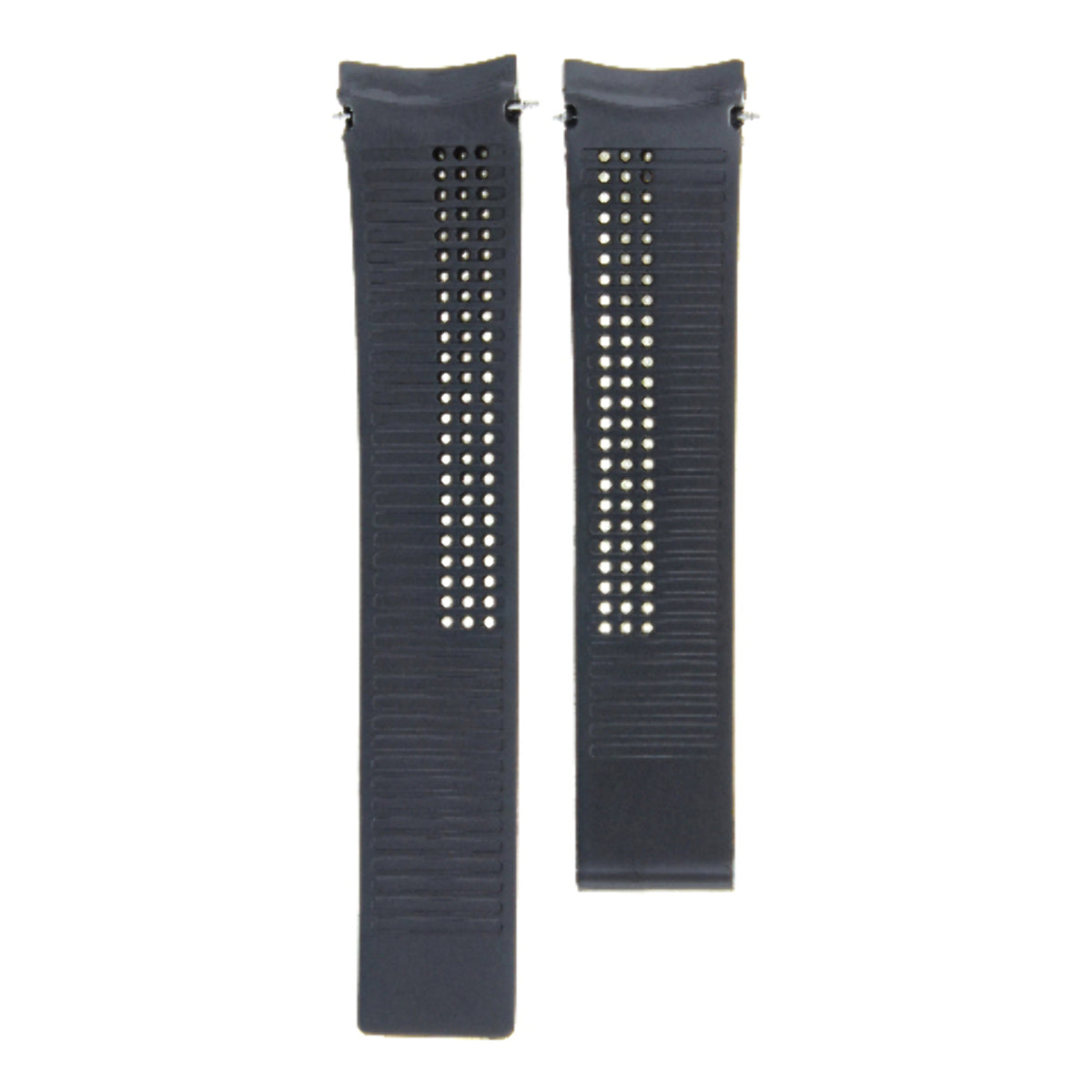 20MM RUBBER WATCH STRAP BAND FOR TAG HEUER GRAND CARRERA SPRINGBAR REMOVER BLACK