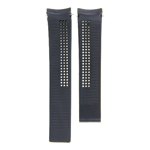 20MM RUBBER WATCH STRAP BAND FOR TAG HEUER GRAND CARRERA SPRINGBAR REMOVER BLACK