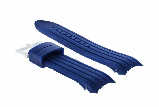 RUBBER BAND STRAP 22MM FOR OMEGA SEAMASTER PLANET OCEAN SPRING BAR REMOVER BLUE