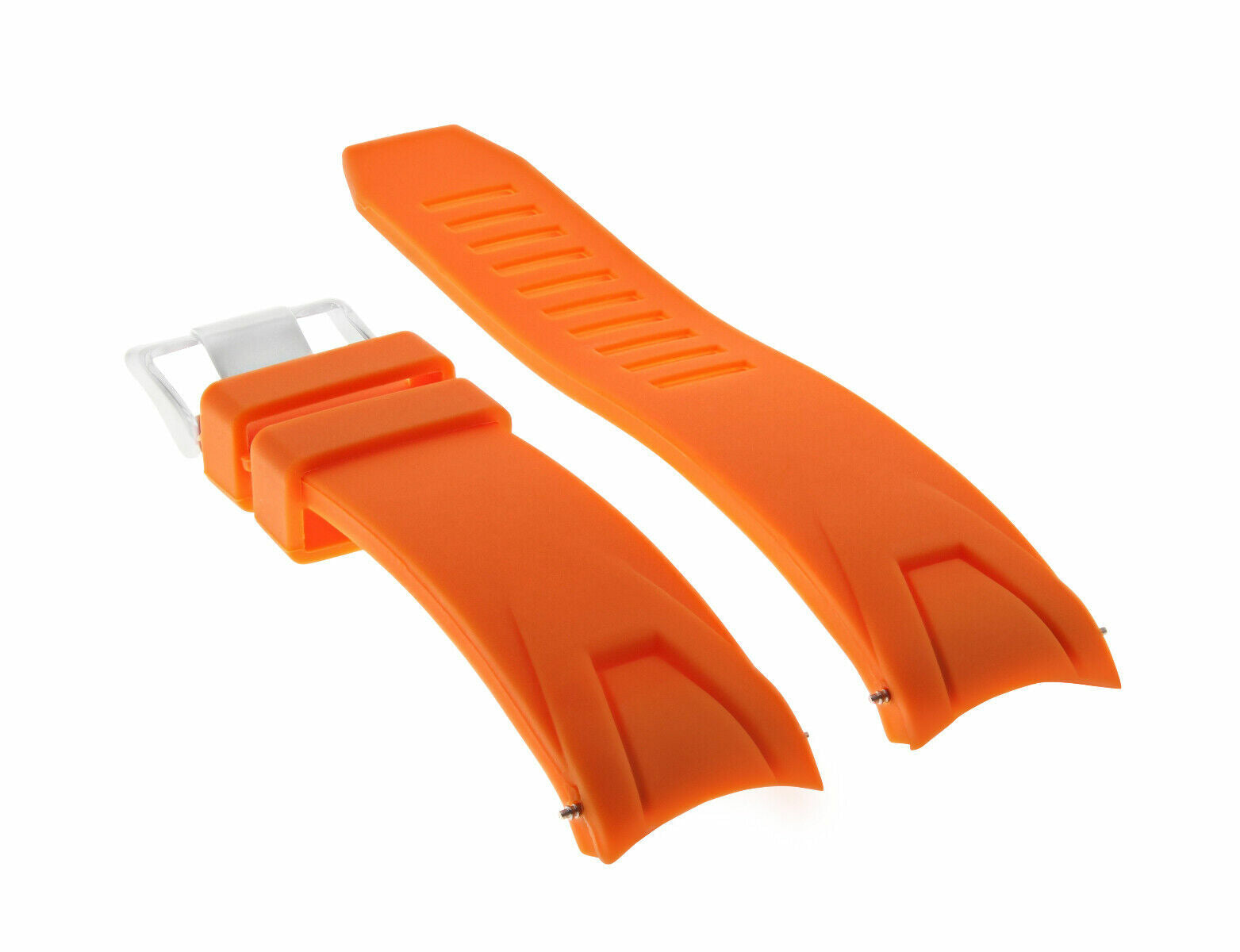 ORANGE RUBBER BAND STRAP FOR OMEGA SEAMASTER 20MM PLANET OCEAN SPRING BAR REMOVE