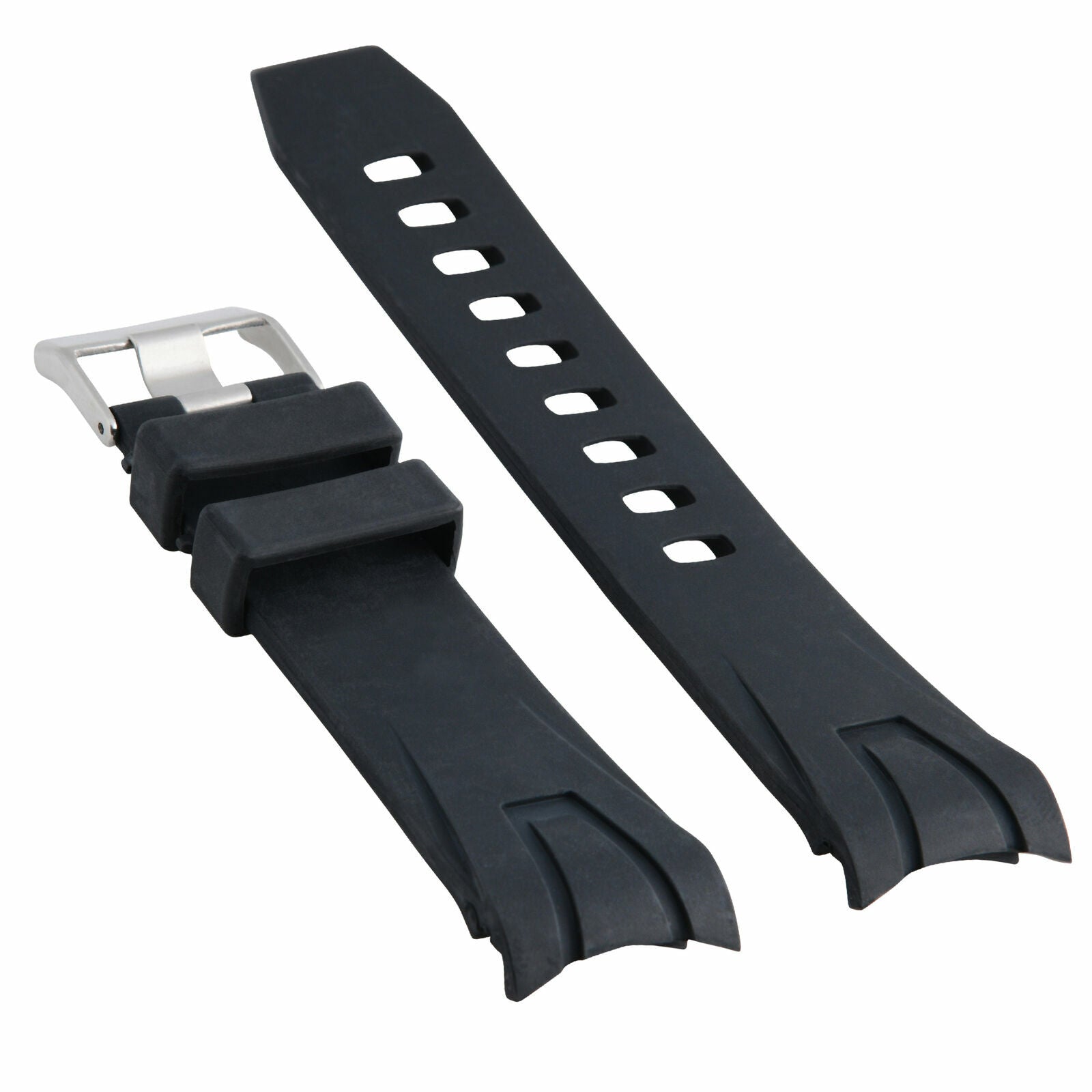 22MM RUBBER STRAP BAND FOR OMEGA SEAMASTER 45.5MM PLANET OCEAN SPRING BAR REMOVE