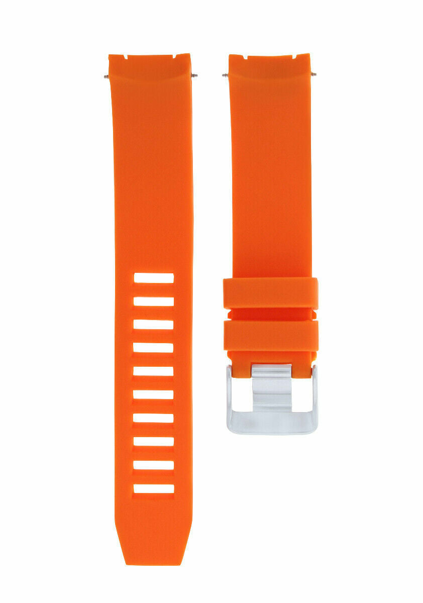 22MM ORANGE RUBBER WATCH BAND FOR OMEGA SEAMASTER PLANET SPRING BAR REMOVER