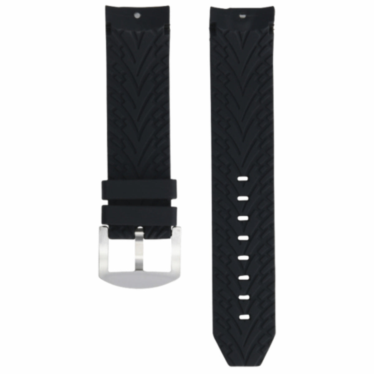 22MM CURVE RUBBER STRAP BAND FOR SEIKO 200M SKX007K 7S26 SPRING BAR REMOVER BLAC