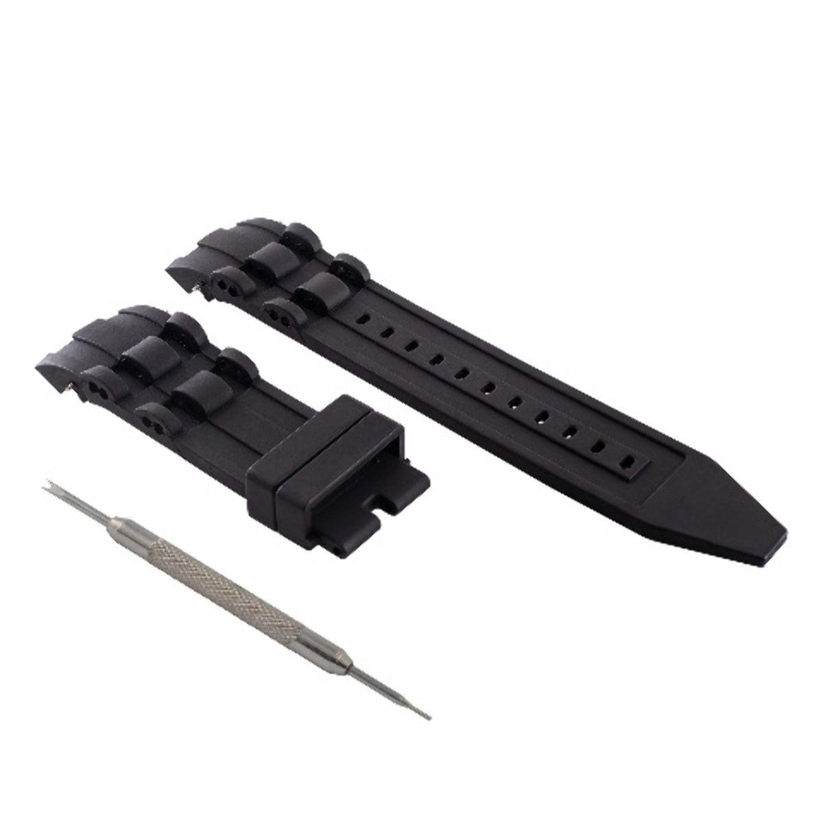 26MM BLACK SILICONE WATCH STRAP BAND FITS INVICTA PRO DIVER WITH TOOLS