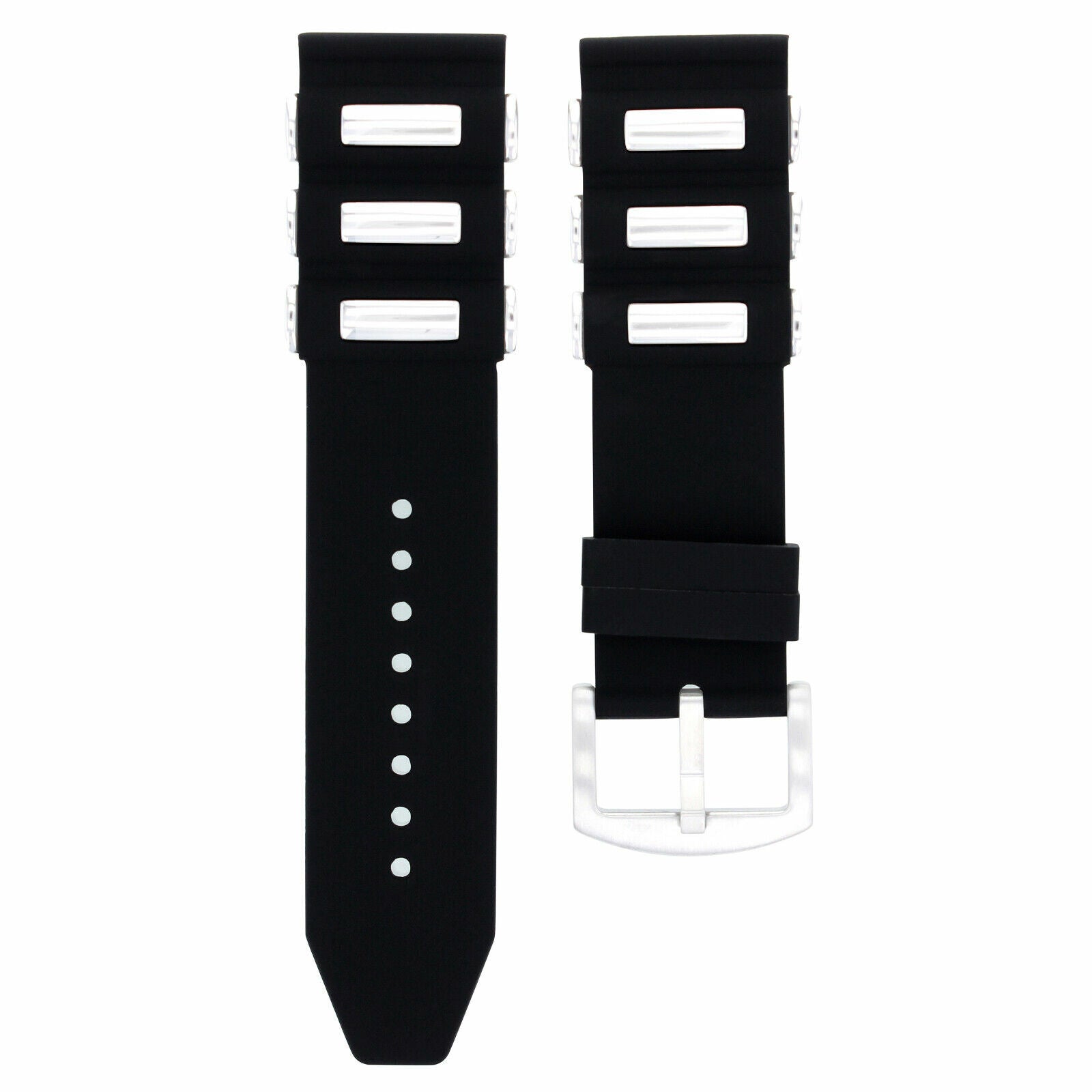 26MM RUBBER DIVER BAND STRAP FOR INVICTA 6608 4342 RUSSIAN SPRING BAR REMOVER BL