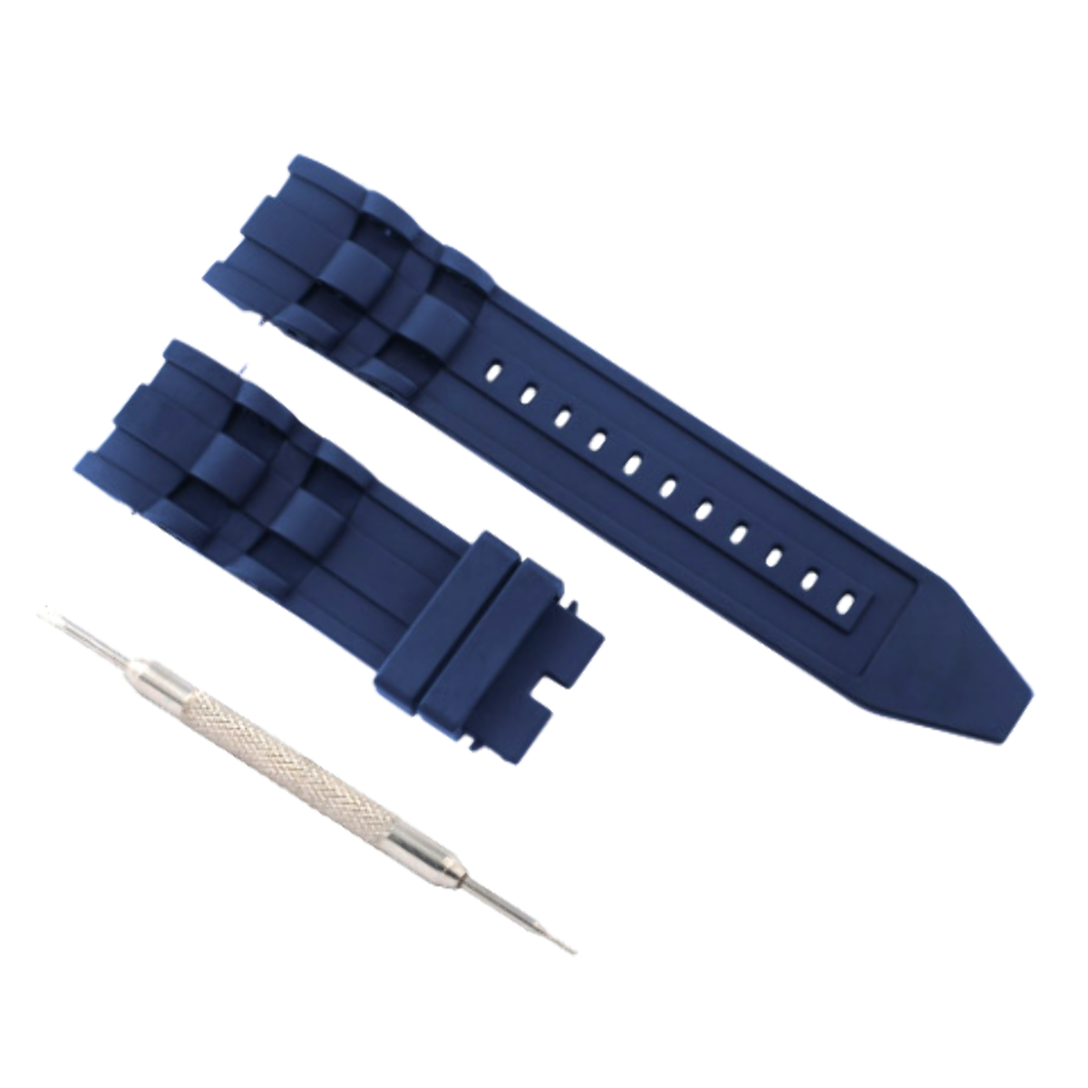26MM RUBBER WATCH BAND FOR INVICTA DIVER 6977 6978 SQUABA SPRING BAR REMOVER BLU
