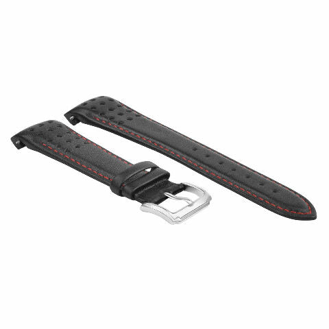 21MM CURVED END LEATHER WATCH BAND STRAP FOR SEIKO SNAE75 SCJC043 7T62-OKVO RED