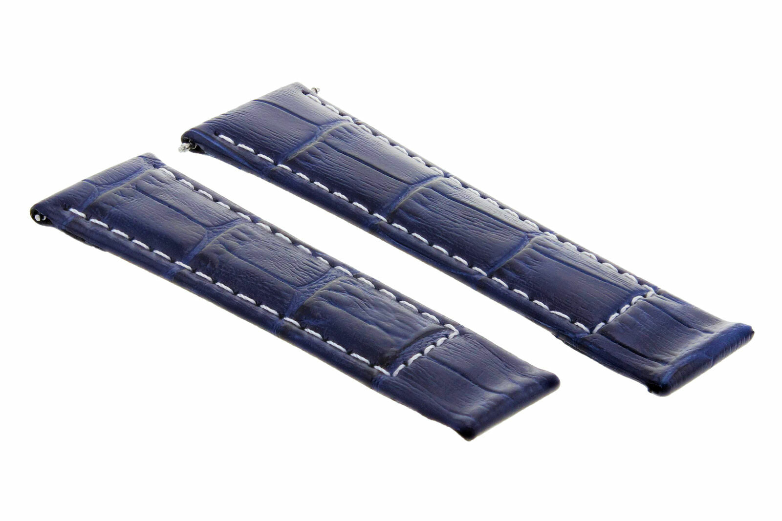 LEATHER WATCH BAND STRAP FOR ROLEX DAYTONA 16518 16519 16520 116528 BLUE WS LONG
