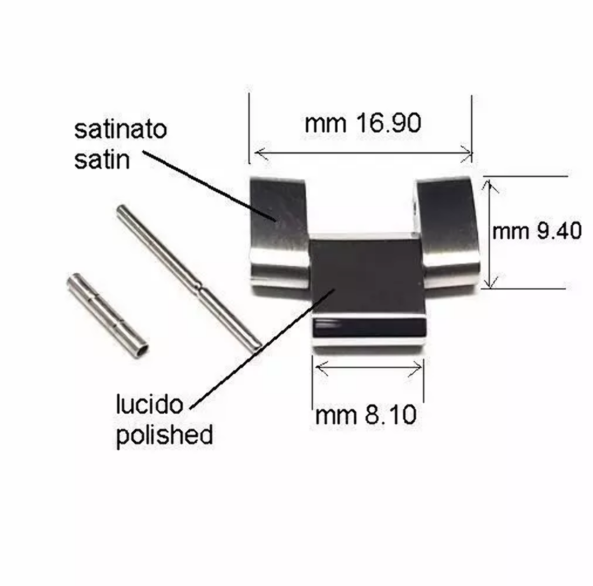 17MM WATCH BAND LINK FOR TAG HEUER AQUARACEER CAF7114, WAB1111, WAB1112, WAB2011