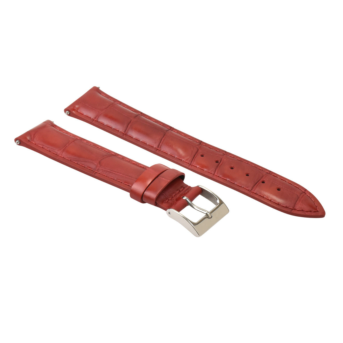 18MM LEATHER WATCH BAND STRAP FOR CITIZEN ECO DRIVE PROMASTER WATCH RED TOP QLTY