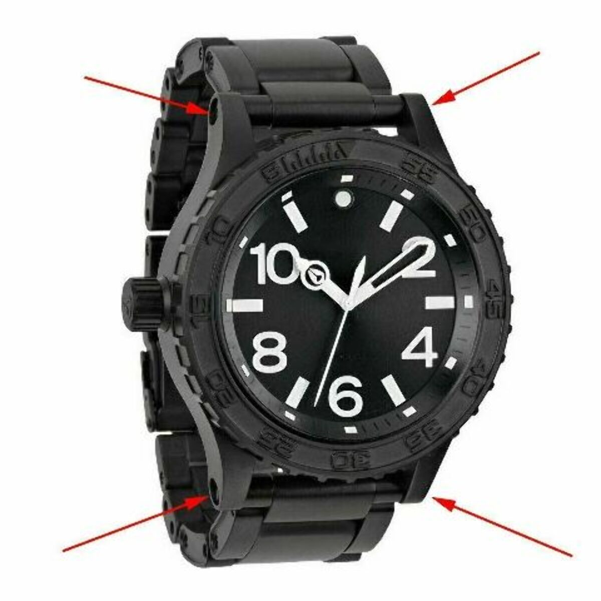 SCREW TUBE FOR NIXON 51-30 WATCH LUG STRAP BAND KIT STAINLESS STEEL BLACK