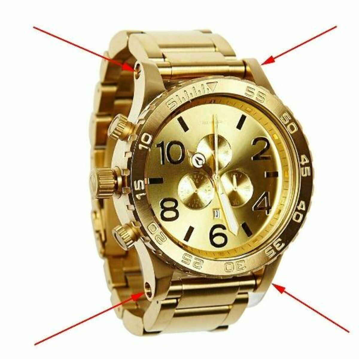 SCREW TUBE FOR NIXON 51-30 WATCH LUG STRAP BAND KIT STAINLESS STEEL GOLD