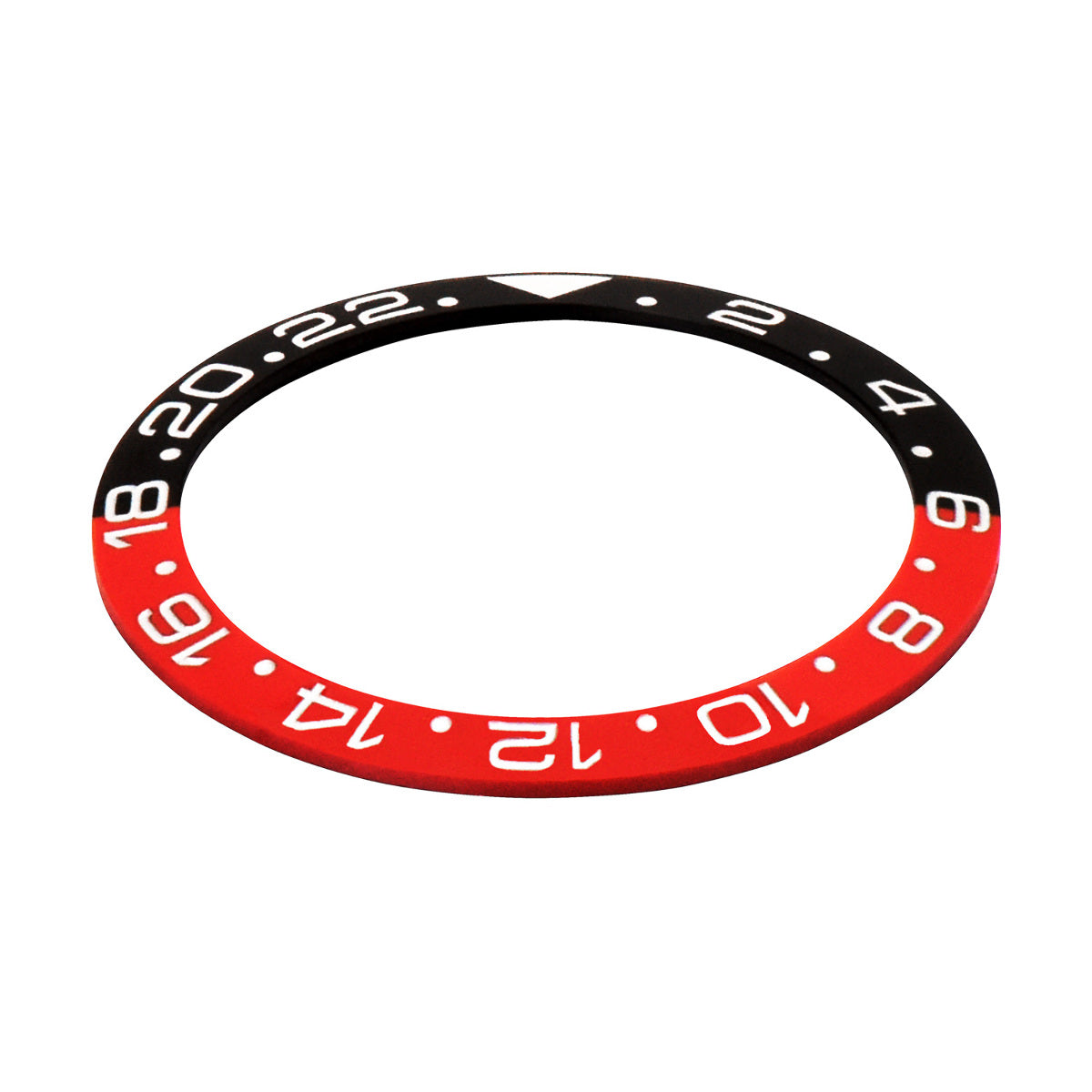 REPLACEMENT BEZEL INSERT BLACK/RED COKE CERAMIC FOR WATCH 38MM X 30.50MM