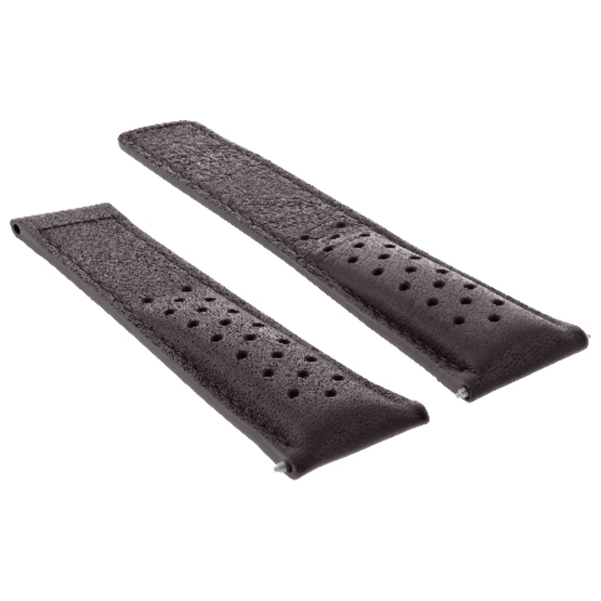 22/20MM LEATHER BAND STRAP FOR TAG HEUER CARRERA CALIBRE BLACK PERFORATED