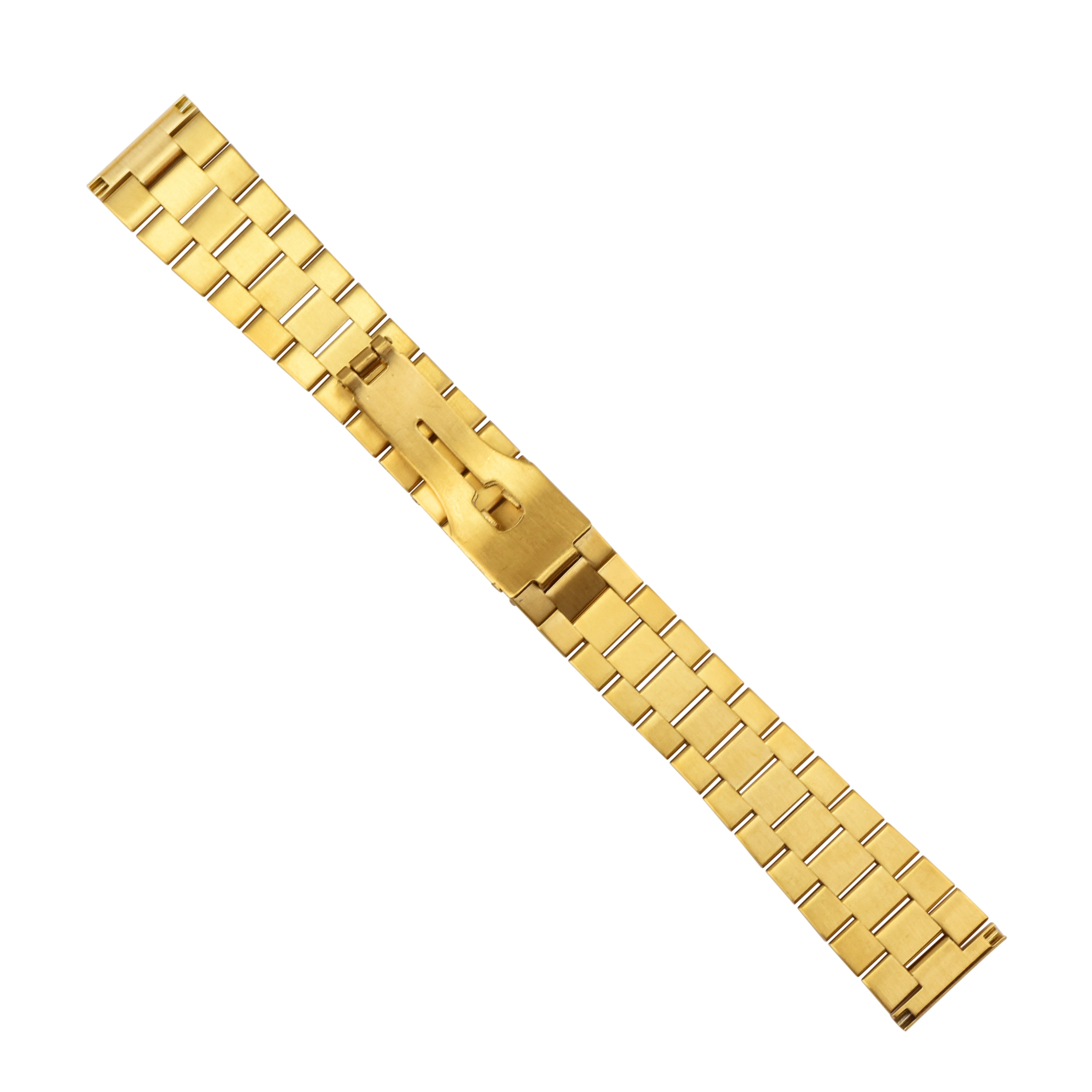 19MM PRESIDENT WATCH BAND FOR 34MM ROLEX DATE, AIRKING GOLD PLATED STRAIGHT END