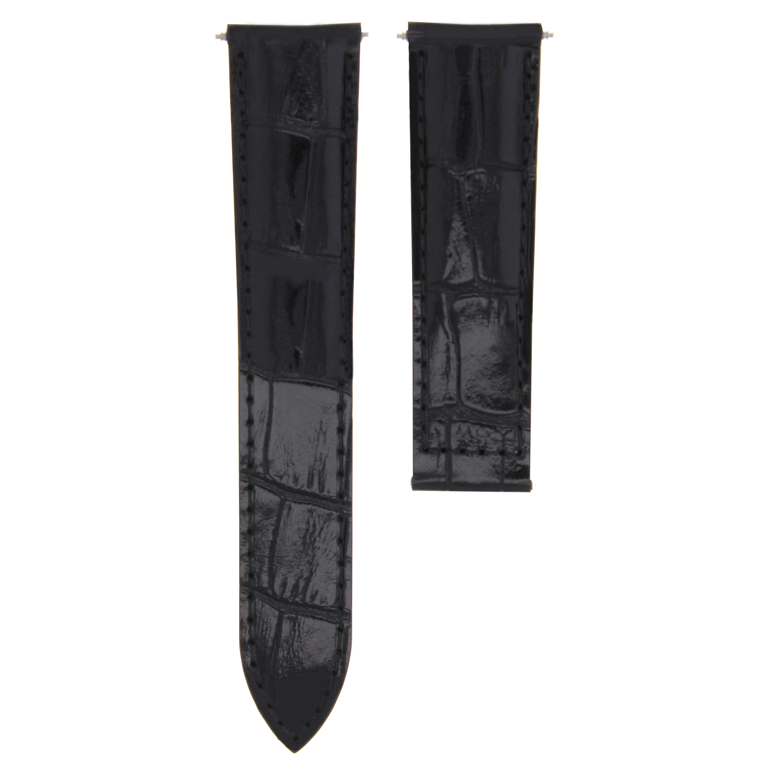 18MM REPLACEMENT ITALIAN LEATHER WATCH BAND STRAP FOR CARTIER WATCH BLACK COLOR