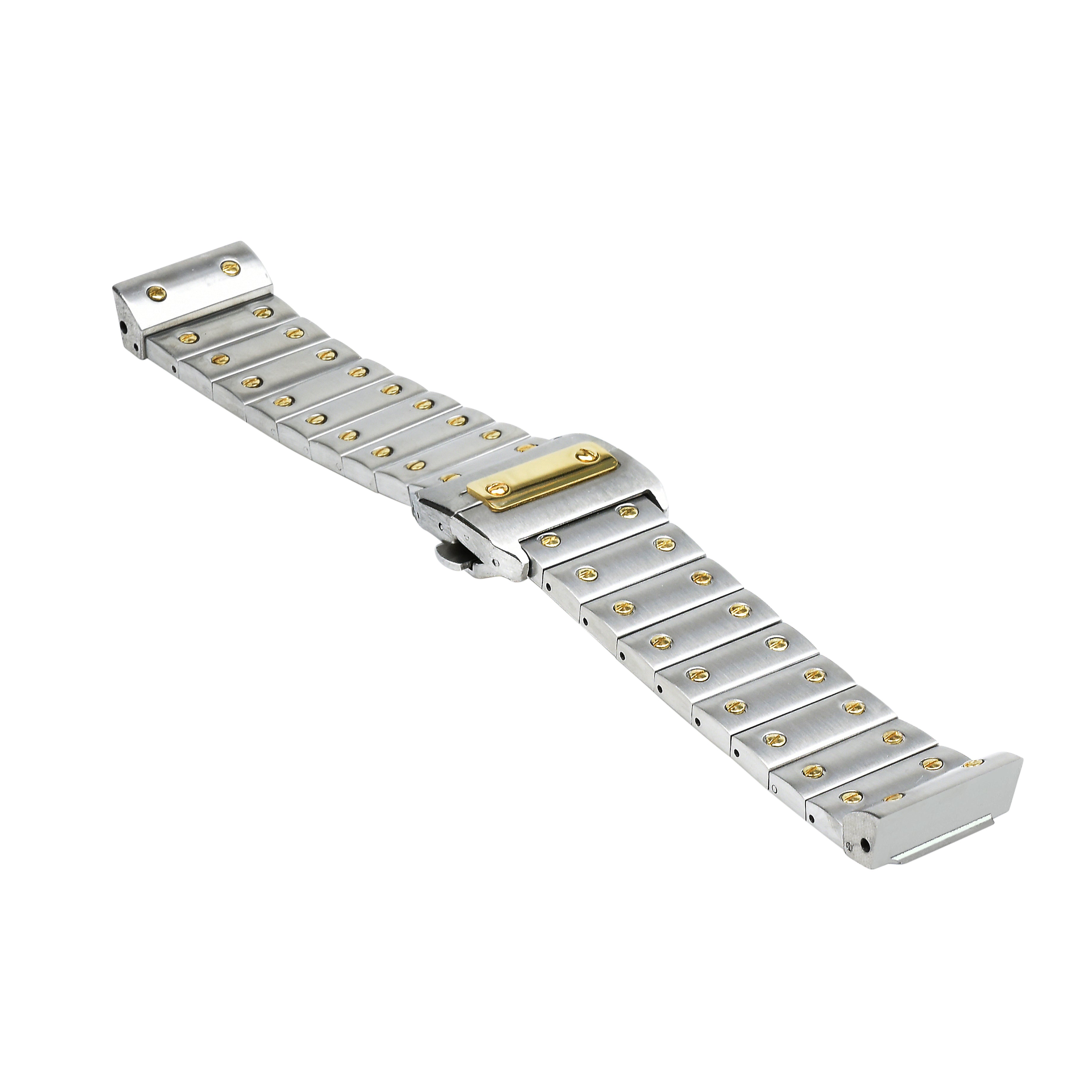23MM WATCH BAND FOR 38MM CARTIER SANTOS 100 XL WSSA0018 BRACELET TWO TONE PLATED