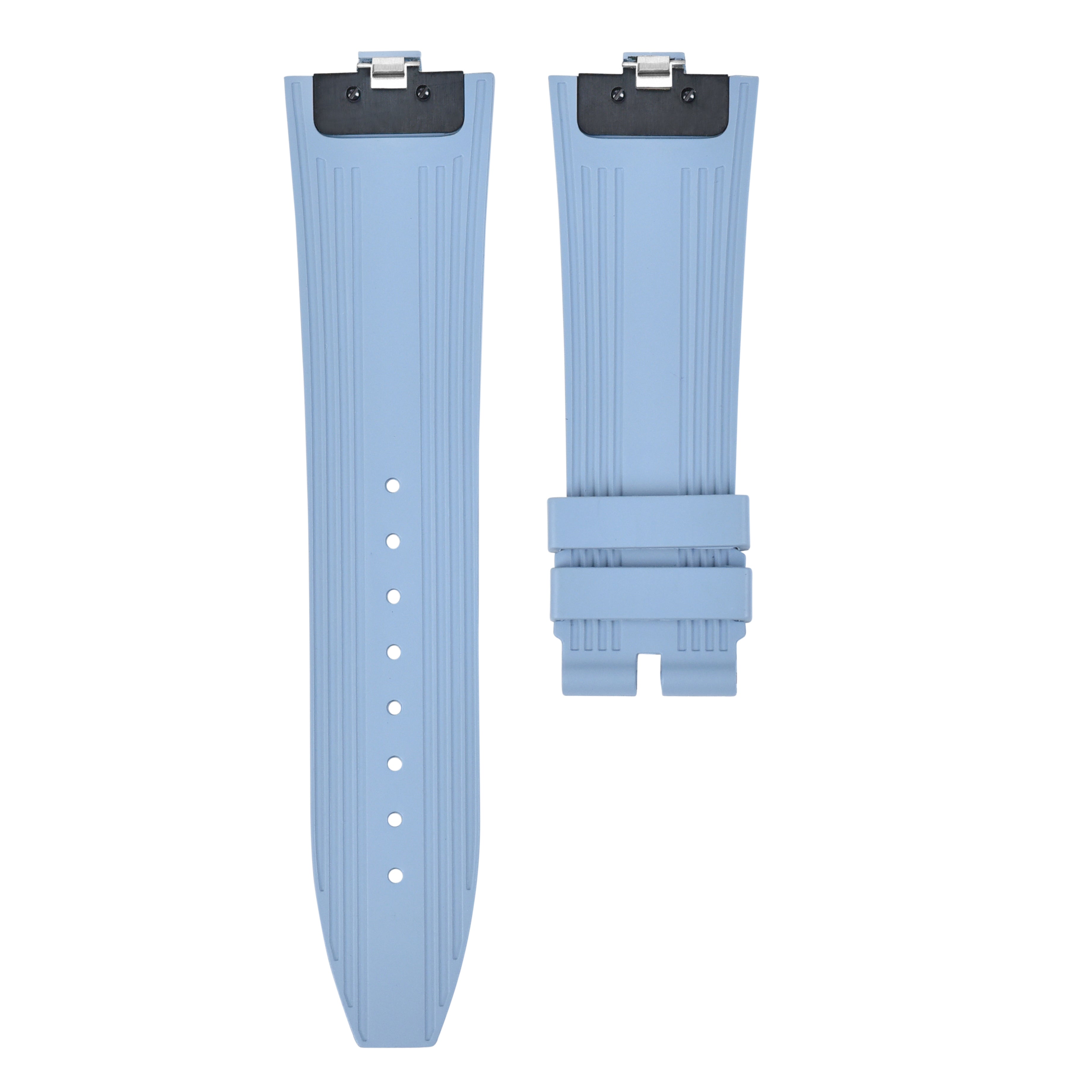 RUBBER WATCH BAND STRAP FOR VACHERON CONSTANTIN 4500V 5500V 7900V LIGHT BLUE EZ