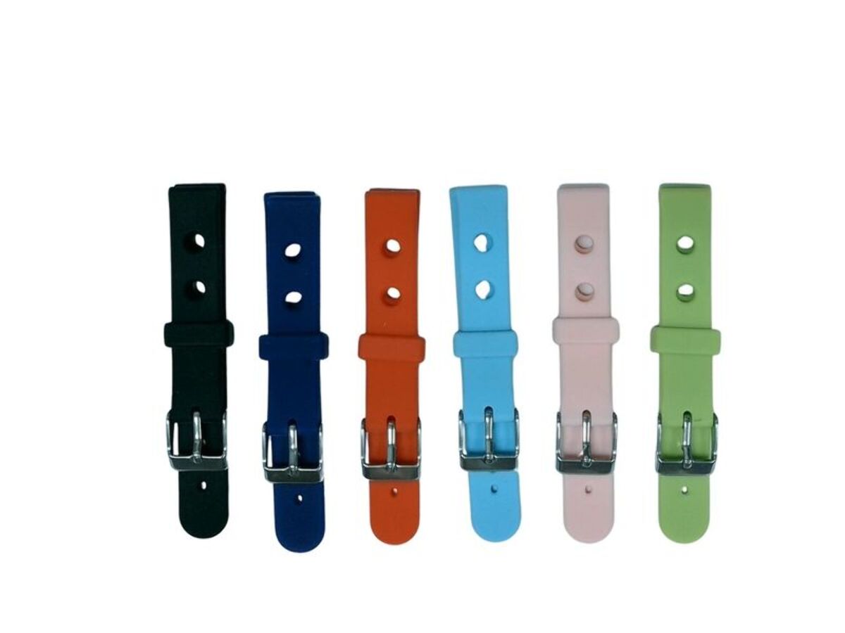 6Pcs Assorted 14mm Rubber Watch Band Straps For All Watches
