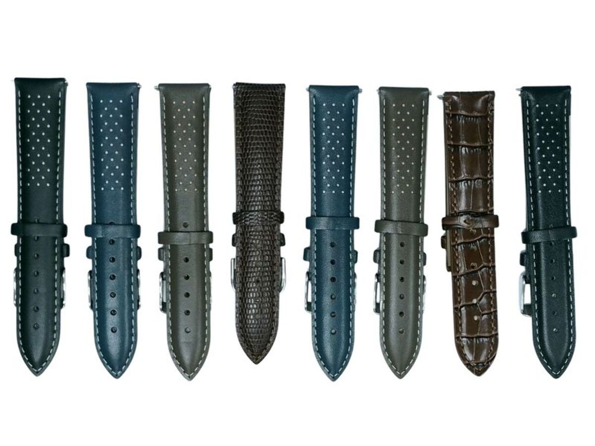 8Pcs Assorted 20mm Leather Watch Band Straps For All Watches