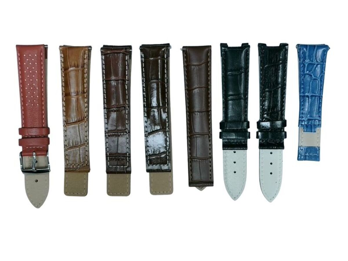8Pcs Assorted 20mm Leather Watch Band Straps For All Watches