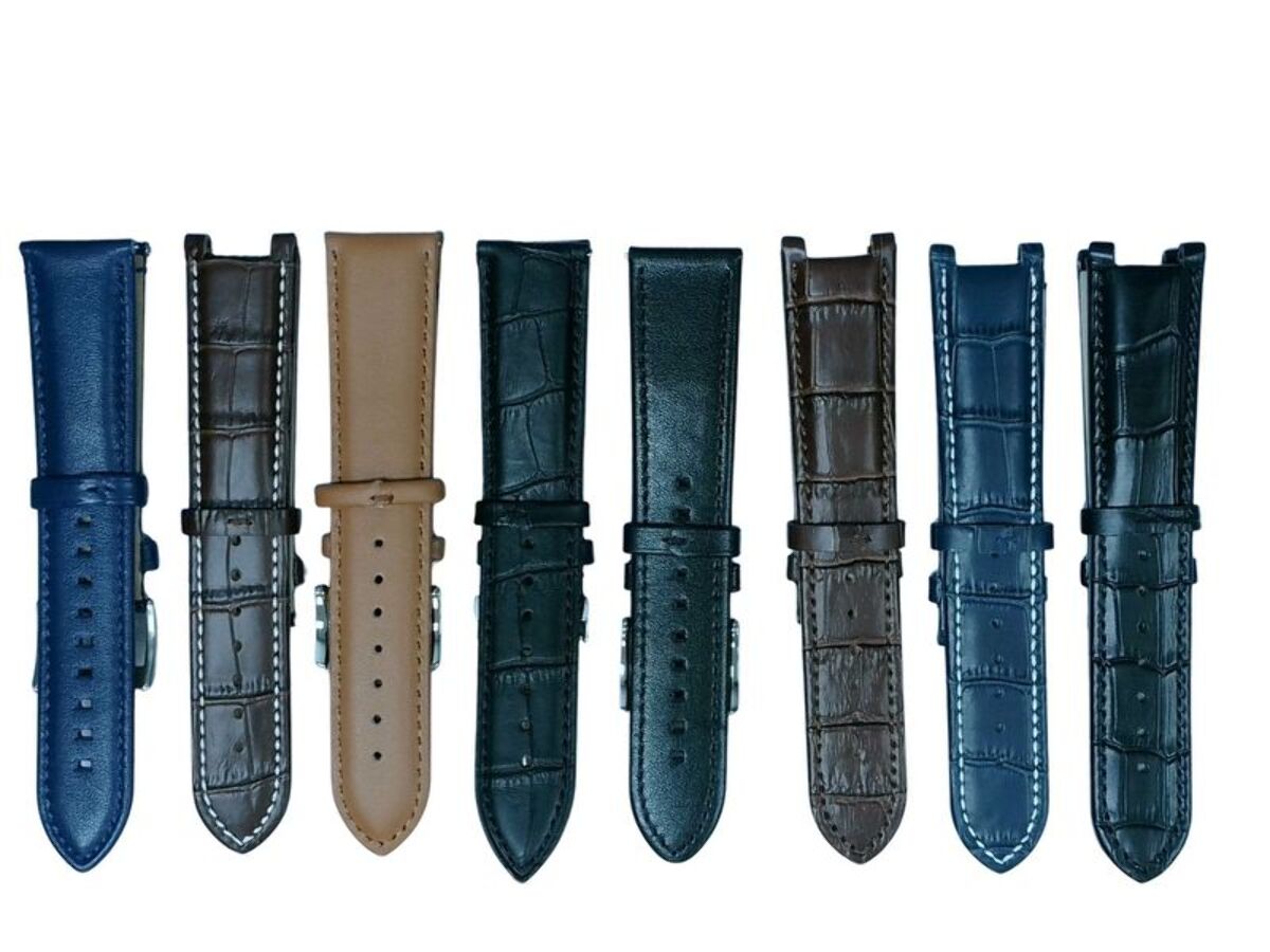8Pcs Assorted 22mm Leather Watch Band Straps For All Watches