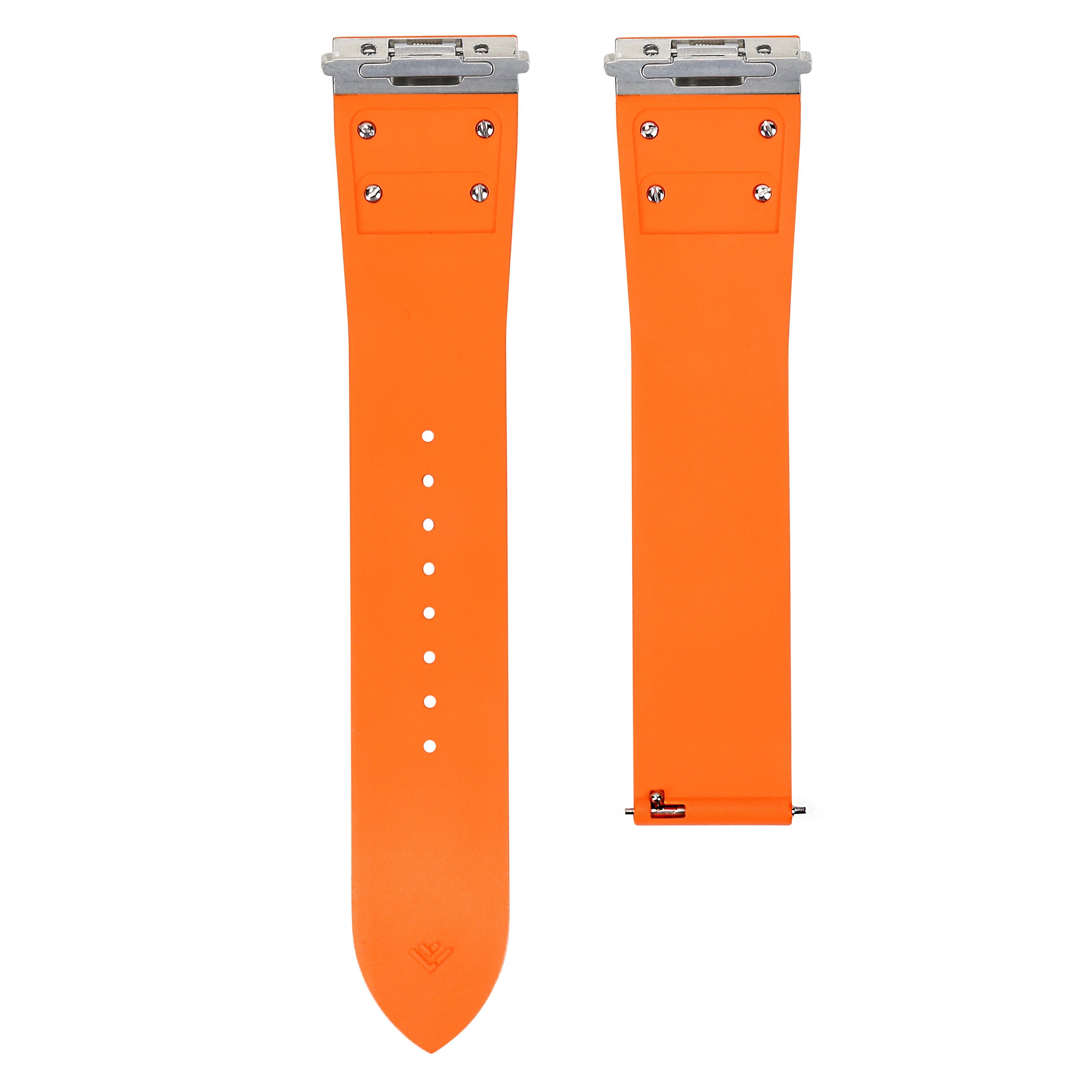 21MM ORANGE RUBBER WATCH BAND STRAP FOR CARTIER SANTOS WSSA0009 QUICK RELEASE