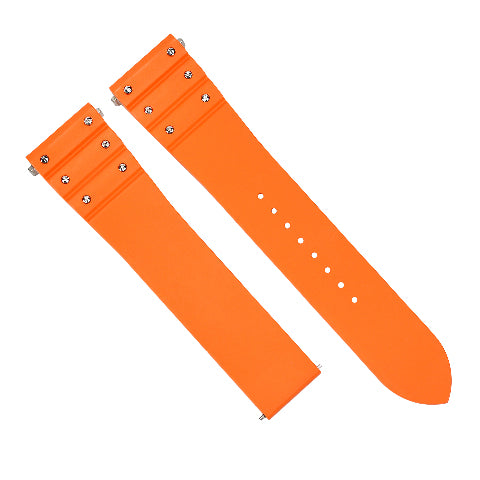 21MM SILICONE RUBBER WATCH BAND STRAP QUICK RELEASE FOR CARTIER SANTOS WSSA0009