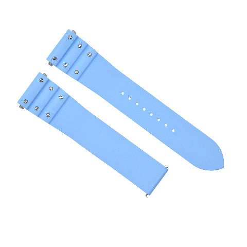 21MM SILICONE RUBBER WATCH BAND STRAP QUICK RELEASE FOR CARTIER SANTOS WSSA0009