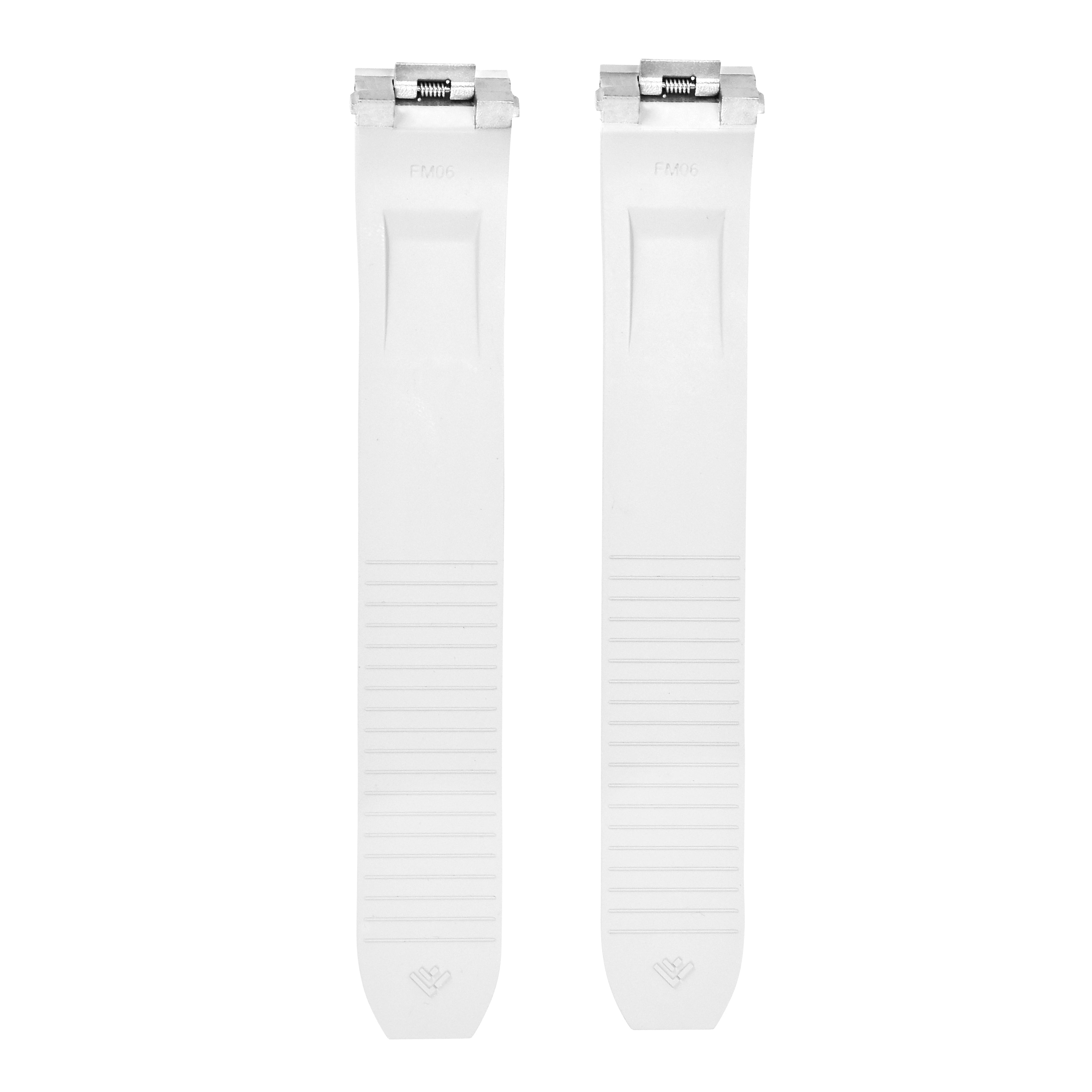 19MM WHITE RUBBER WATCH BAND STRAP FOR CARTIER ROADSTER EASY QUICK RELEASE