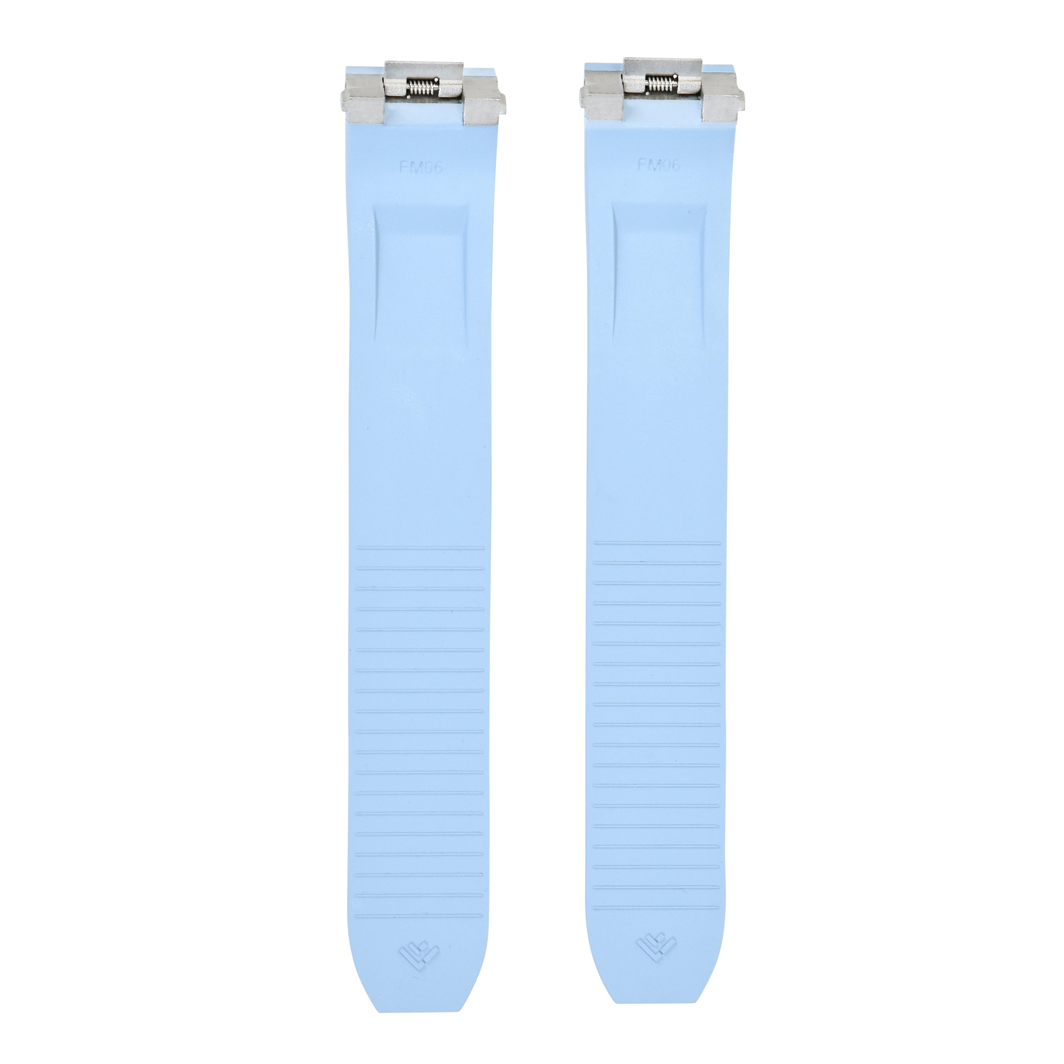 19MM BABY BLUE RUBBER WATCH BAND STRAP FOR CARTIER ROADSTER EASY QUICK RELEASE
